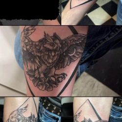 Animated Canvas Custom Tattoo - Cosmic owl