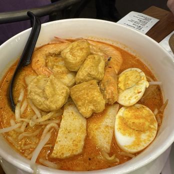 Ipoh Kopitiam - Laksa with shrimp very yummy - Malaysian Near Me - Alhambra, California