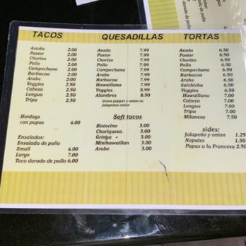 Taco Time - menu - Tacos Near Me - Lexington, Kentucky
