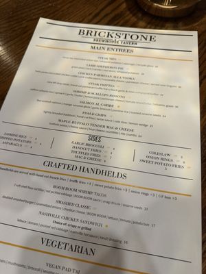 Menu photo 1 Brickstone Brewhouse Raynham, MA