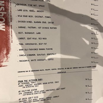 Gunshow - The menu for the night March 11 2024 - New American Near Me - Atlanta, Georgia Gunshow - The menu for the night March 11 2024 - New American Near Me - Atlanta, Georgia