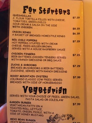 Menu photo 8 Dark Horse Boulder, CO