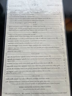 Menu photo 2 Osteria Tavi Encinitas, CA Menu photo 2 Osteria Tavi Encinitas, CA