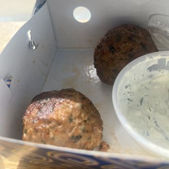 Saloniki Greek - Spicy Lamb Meatballs Side - Greek Near Me - Cambridge, Massachusetts Saloniki Greek - Spicy Lamb Meatballs Side - Greek Near Me - Cambridge, Massachusetts