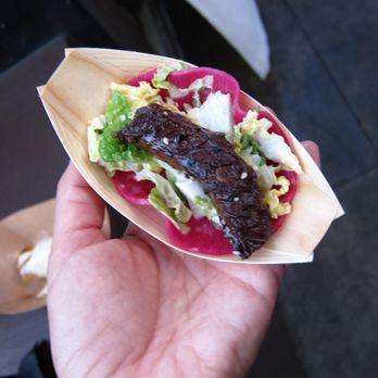 Benchmark - Korean BBQ taco appetizer. Delicious! - New American Near Me - Santa Ana, California
