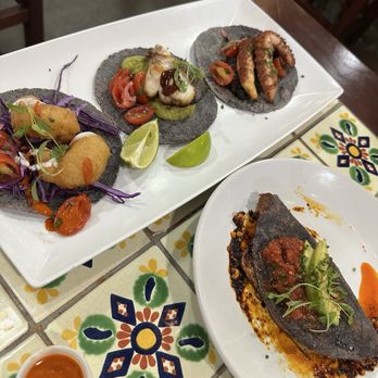 Holbox - Baja Shrimp Taco, Taco De Pulpo En Su Tinta - Latin American Near Me - Los Angeles, California