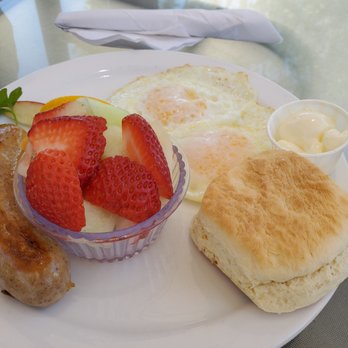 Paula's Pancake House - Solvang Danish-Style sausage and eggs with biscuit and fruit - Breakfast & Brunch Near Me - Solvang, California Paula's Pancake House - Solvang Danish-Style sausage and eggs with biscuit and fruit - Breakfast & Brunch Near Me - Solvang, California