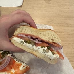 Sliced Lox Sandwich