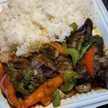 Thai Lovers - Chinese eggplant & veggies w/ rice - Thai Near Me - San Jose, California Thai Lovers - Chinese eggplant & veggies w/ rice - Thai Near Me - San Jose, California