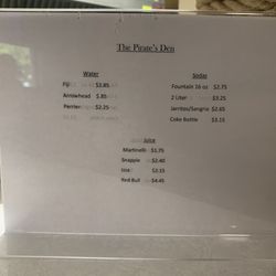 The Pirates Den - Menu