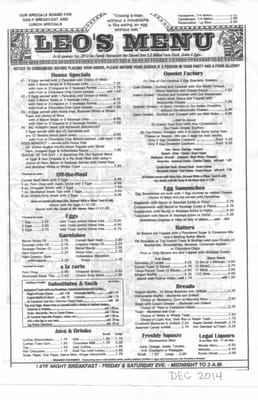 Menu photo 3 Leo's Breakfast Restaurant Buzzards Bay, MA