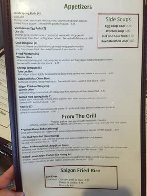 Menu photo 5 Saigon Restaurant Omaha, NE