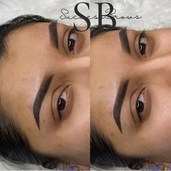 Ombre powder Brows! Shape and color customized  to your skin tine & face features.