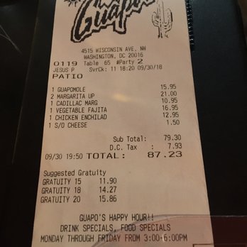 Guapo's Cocina & Bar - $16 for Guapomole - SERIOUSLY? It's  $9.95 Good - Mexican Near Me - Washington, DC, District of Columbia