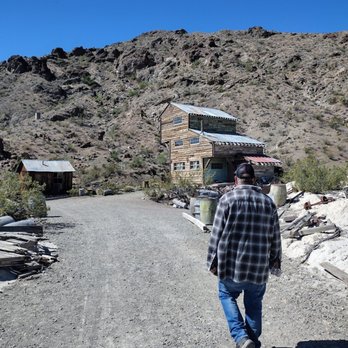 El Dorado Canyon Mine Tours - Walking towards the mine entrance - Tours Near Me - Nelson, Nevada El Dorado Canyon Mine Tours - Walking towards the mine entrance - Tours Near Me - Nelson, Nevada