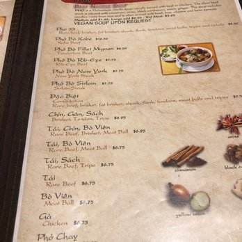 Pho 33 - Pho menu /. Lots of choices - Vietnamese Near Me - South Salt Lake, Utah