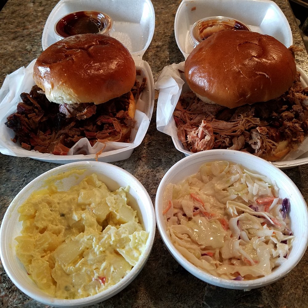 Hickory Hillz BBQ - Beef Brisket & Boss Hog (pulled pork), potato salad, Cajun slaw - Barbeque Near Me - Edinburgh, Indiana