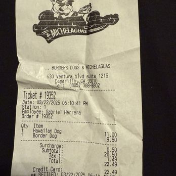 Border Dogs & Michelaguas - What I paid for - Hot Dogs Near Me - Camarillo, California