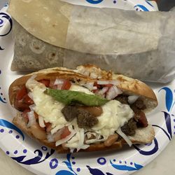 El Checo Mexican Food - Checo dog and burrito