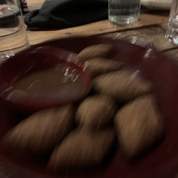 The Butcher's Table - Pasilla Pepper Donuts (blurry picture sorry, I mean it's a donut whatever) - Steakhouses Near Me - Seattle, Washington