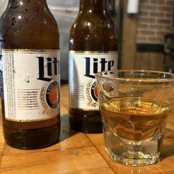 Pinky's On the Bayou - 2 beers and a healthy shot of fireball