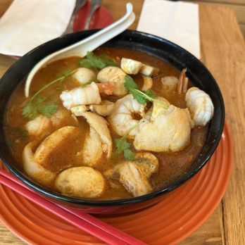 dean by dean noodles - Tom Yum Noodle Soup with seafood - Thai Near Me - Rowland Heights, California