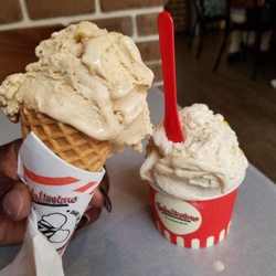 Gelatissimo - Salted caramel cone and ginger beer and mango cup