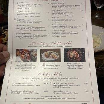 Bolero Restaurante - Lunch / Dinner Menu - Tapas/Small Plates Near Me - Temecula, California