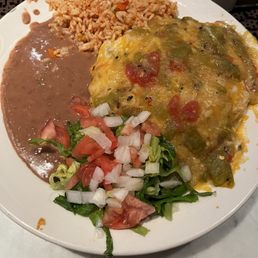 Enchiladas, Jack Daniels old fashioned, the robotic server.