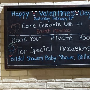 Mimi's Cafe - Brunch sign with wrong day/date. Valentine's Day for 2024 falls on a Wednesday. - Breakfast & Brunch Near Me - Chino, California Mimi's Cafe - Brunch sign with wrong day/date. Valentine's Day for 2024 falls on a Wednesday. - Breakfast & Brunch Near Me - Chino, California