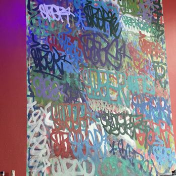 Graffiti pizza - The only graffiti in the main restaurant - Pizza Near Me - Oakland, California