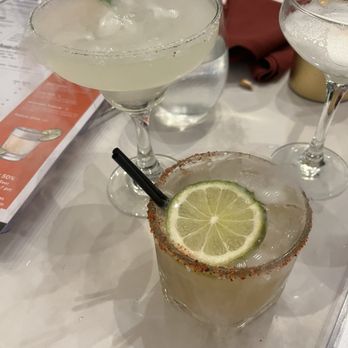 Aromas del Peru - Spicy mama (right) and margarita (left) - Peruvian Near Me - Coral Gables, Florida Aromas del Peru - Spicy mama (right) and margarita (left) - Peruvian Near Me - Coral Gables, Florida