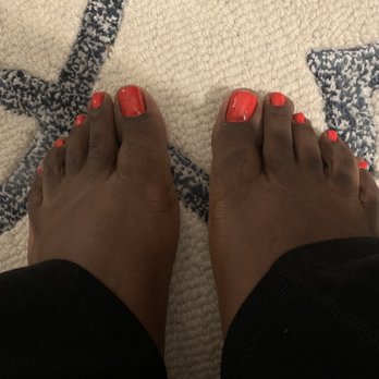 Guru Nail Bar - Pedi w/ uneven shaping and pooling polish. - Nail Salons Near Me - North Hollywood, California Guru Nail Bar - Pedi w/ uneven shaping and pooling polish. - Nail Salons Near Me - North Hollywood, California