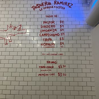 Taqueria Ramirez - Menu (10/16/2021) - Mexican Near Me - Brooklyn, New York Taqueria Ramirez - Menu (10/16/2021) - Mexican Near Me - Brooklyn, New York