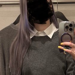 Next day after 2nd dyed job, with purple tone