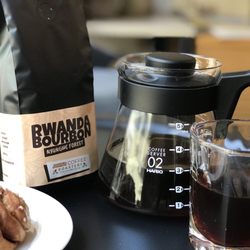John's Coffee Shop - Hand brewing in action! It goes perfectly well with Finnish traditional cinnamon buns