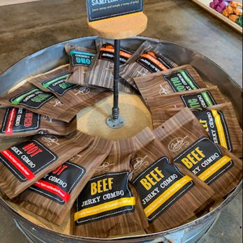 Jerky.com -  a display of beef snacks - Meat Shops Near Me - Oklahoma City, Oklahoma