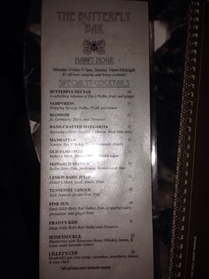 Menu photo 7 The Butterfly Bar Austin, TX Menu photo 7 The Butterfly Bar Austin, TX