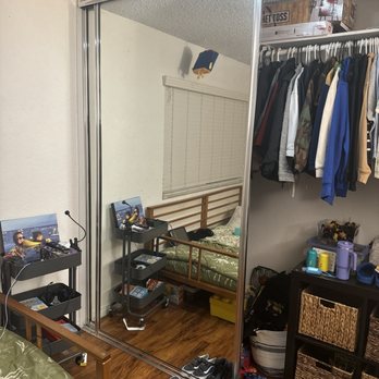 Marco constructions - Closet doors that needed new wheels and to be shaved down to fit correctly - Handyman Near Me