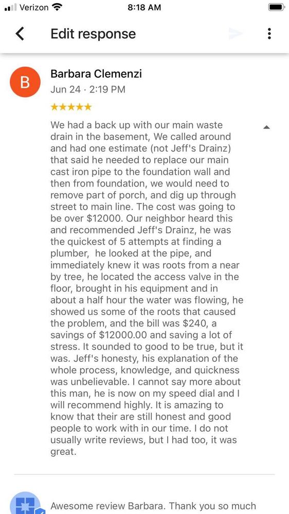 Slide of Jeff's Drains