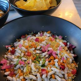 Avocado Chaat Dip and Chips
