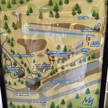 Woolly's Adventure Summit - Map (zip line opening August 2025) - Sledding Near Me - Mammoth Lakes, California