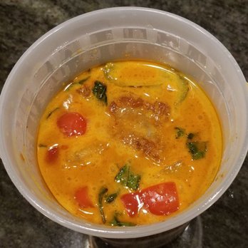 Thai Wisdom Bistro - Duck curry takeout, sorry for the bad photo since it's takeout - Thai Near Me - Kirkland, Washington