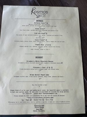 Menu photo 2 The Kosmos Albuquerque, NM