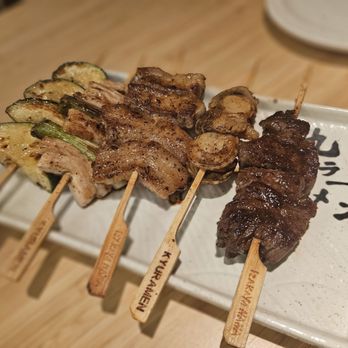 Kyuramen x TBaar - Yakitori Platter (5 skewers) - Desserts Near Me - Arcadia, California