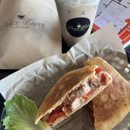Chicken and bacon panini