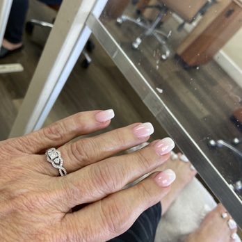 ULTRA Nail Spa - Full set, gradient pink to white for my mom. - Nail Salons Near Me - Stanton, California