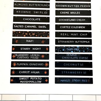 Sweet Republic - Current flavors as of 10/19/25 - Ice Cream & Frozen Yogurt Near Me - Tempe, Arizona
