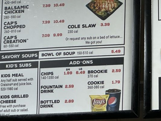 Menu photo 1 Capriotti's Sandwich Shop Davenport, IA