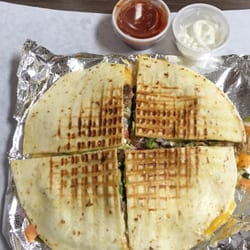 My absolute favorite shredded pork quesadilla. So good!